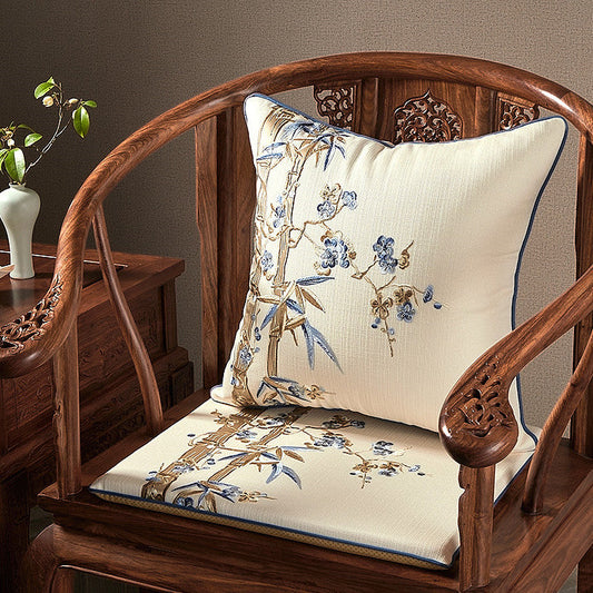 Beautiful Chinese Design Cotton Linen Pillowcase
