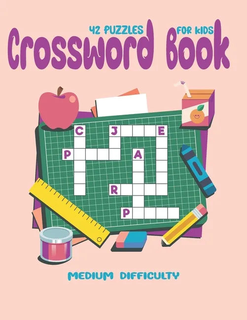 Crossword Books ( 42 Puzzles ) For Kids Medium Difficulty: Puzzles Brain for Men, Women Adult & Seniors! Medium Difficulty this Brain Games, Big And E - Paperback