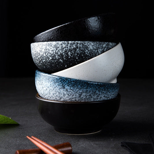 Japanese Style Porcelain Rice Bowls