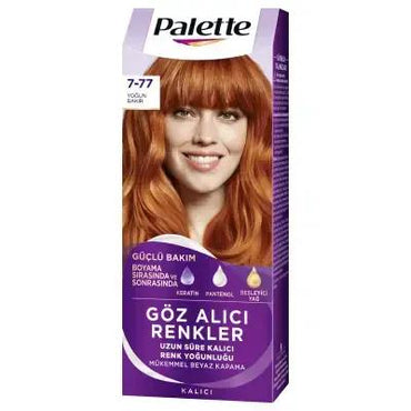 Palette Hair Dye - 7-77 Yo_un Bakõr Intense Copper Hair Color for Vibrant Hair