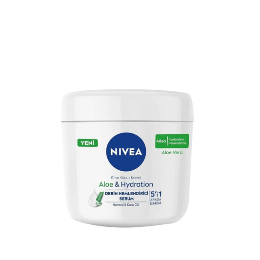 Nivea Aloe Vera Hand and Body Moisturizing Cream 400ml - Soothes Dry Skin, Long-Lasting Hydration