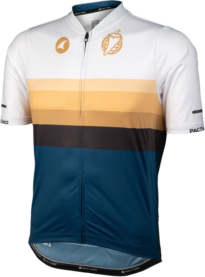 Salsa Latitude Men's Jersey - White Navy Blue Black w/ Stripes Small