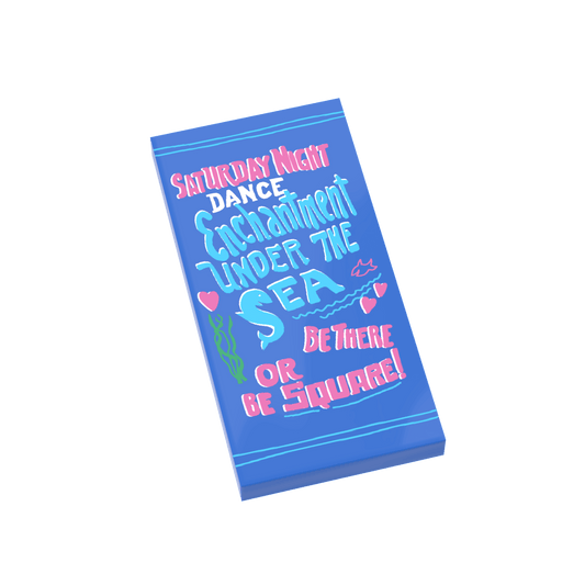 Enchantment Under The Sea Dance Poster - BTTF - Custom Printed - Made Using a LEGO® Tile