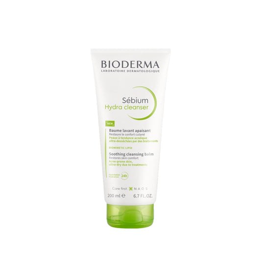 Bioderma Sebium Hydra Cleanser - Gentle Facial Cleanser for Acne-Prone Skin, Moisturizing & Non-Irritating