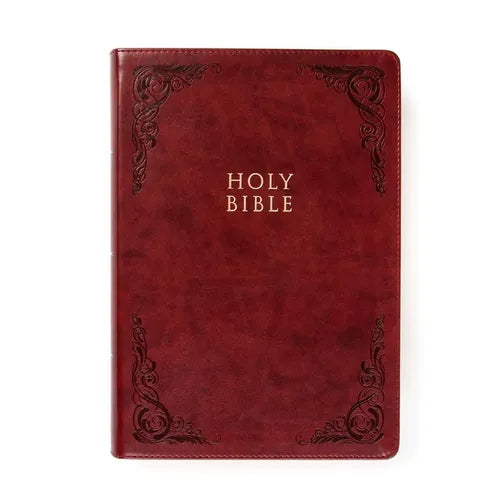 KJV Super Giant Print Reference Bible, Burgundy Leathertouch, Indexed - Imitation Leather