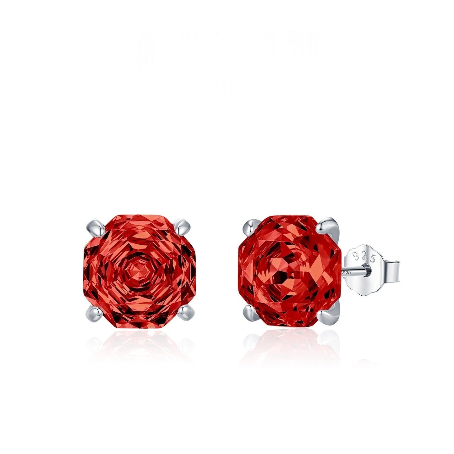 Basic Rose-cut Sparkling Diamond Stud Earrings Unisex Accessory