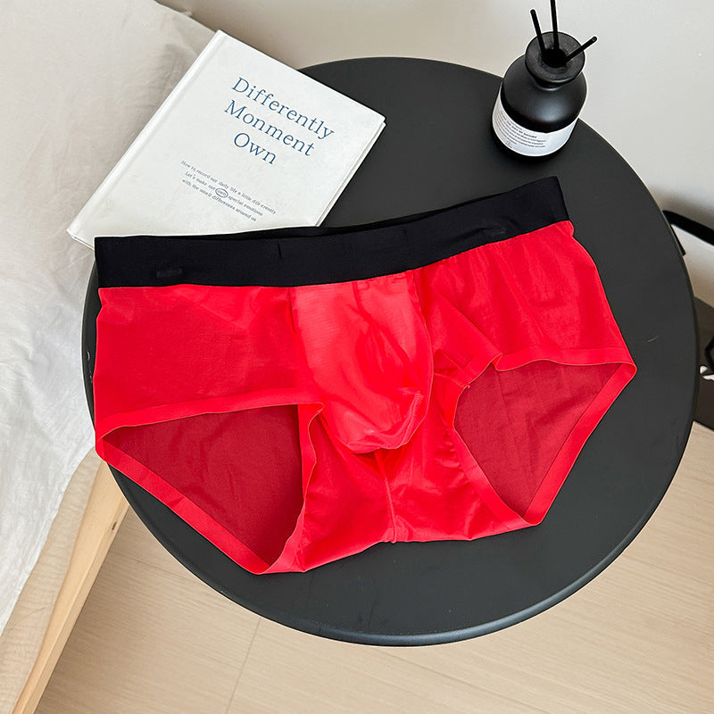 Ice Silk Lightweight Breathable Bottom Crotch Men's Triangle Underwear
