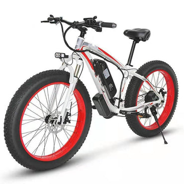 Electric Mountain Bike with 21-Speed Gear System - Lithium Battery for Snow and Off-Road Adventures