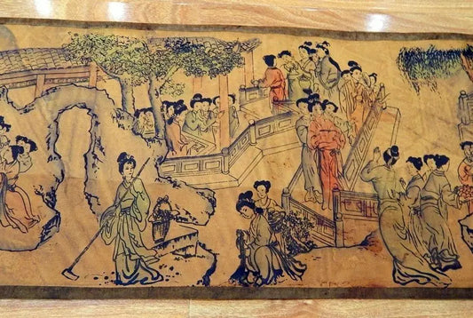 Chinese Silk Paper Long Scroll – “100 Beautiful Women” Traditional Wall Art