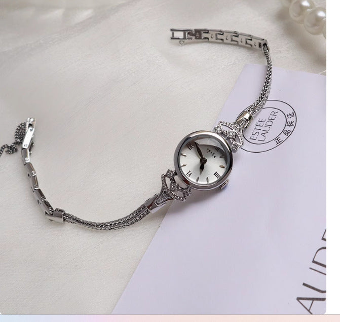 Vintage Square Watch For Women A Dainty Mini Square Design With A Wheat-sheaf Motif
