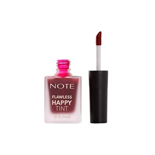 Note Flawless Happy Tint Liquid Lip and Cheek Tint - Natural Makeup Look, Easy Application, Multi-use Cosmetic