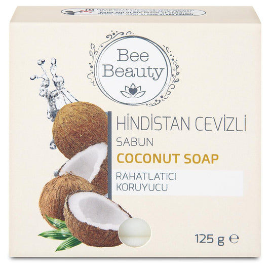 Bee Beauty Coconut Soap for Skin Care - Natural Moisturizing Soap with Coconut Oil Benefits