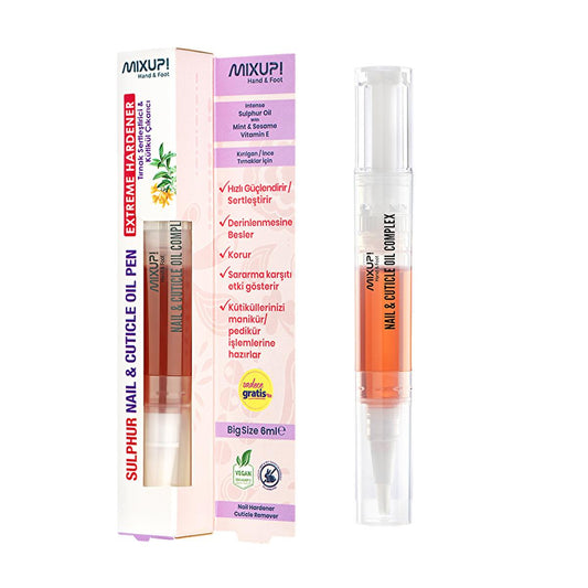 Mixup. Nail Strengthener & Cuticle Remover - 6ml - Nourishes & Strengthens Nails, Vitamin E Rich for Nail Health