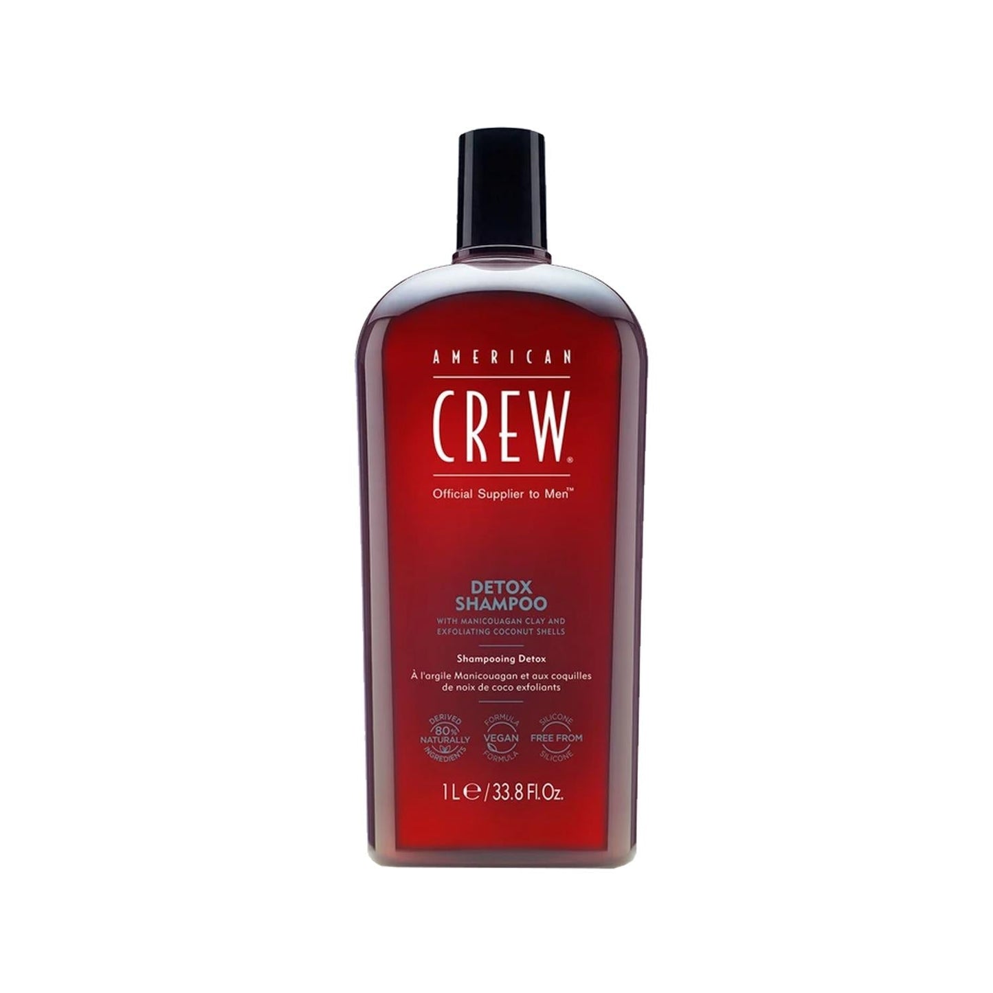 American Crew Detox Shampoo 1000ml - Detoxifying, Men Grooming, Large Volume Hair Care