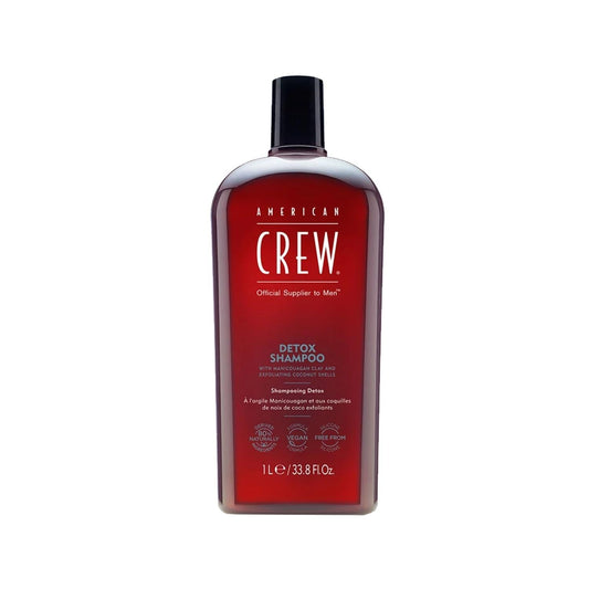American Crew Detox Shampoo 1000ml - Detoxifying, Men Grooming, Large Volume Hair Care