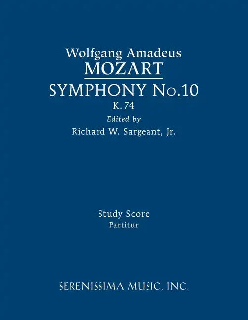 Symphony No.10, K.74: Study score - Paperback