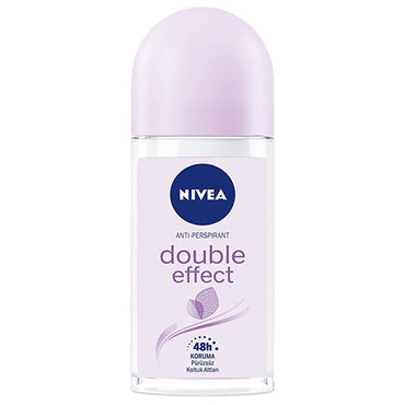 Nivea Double Effect Women's Deodorant Roll-On - 48-Hour Anti-Perspirant Protection, Alcohol-Free, Natural Avocado Extracts