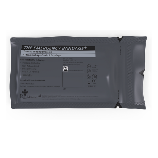 Persys Medical Emergency Bandage Next Gen, Black - Military (4") (Case of 100)