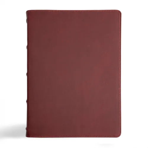 CSB Verse-By-Verse Reference Bible, Holman Handcrafted Collection, Marbled Burgundy Premium Calfskin - Leather
