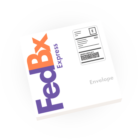 FedBx Express Envelope - Custom Printed Using LEGO® Parts - (2 x 2 Tile)
