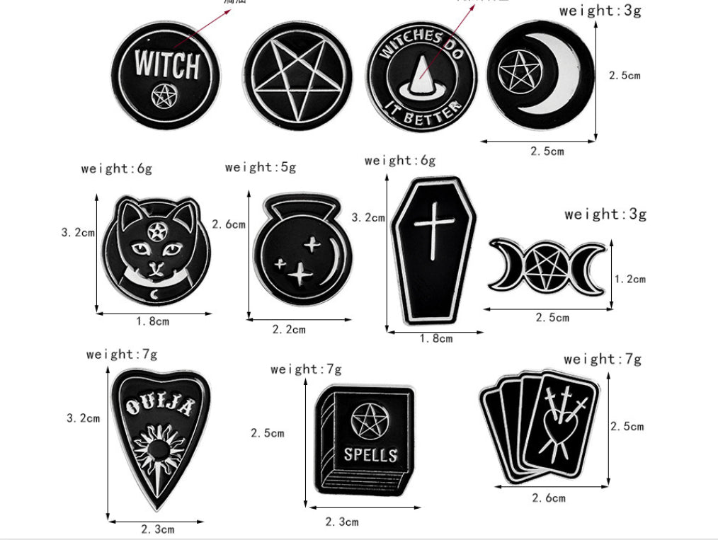 Punk Dark Series Retro Statement Brooch