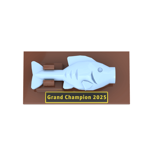Fishing Wall Trophy - Custom Printed - Made Using LEGO® Parts
