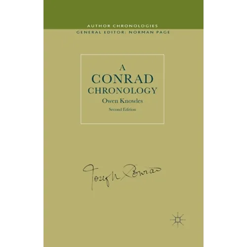 A Conrad Chronology - Paperback