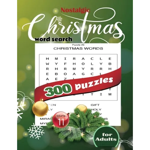 Nostalgic christmas word search 300 puzzles for Adults Volume 11: 229 large print christmas word search puzzles book with solutions Great mind and bra - Paperback
