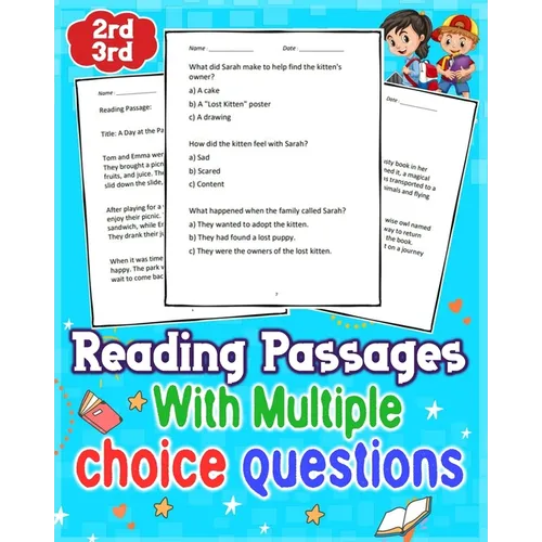 Reading Passages choice questions Grade 2rd 3rd: Explore engaging reading passages and answer choices for 2nd and 3rd graders. Enhance literacy skills - Paperback