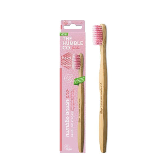 Humble Co. Bamboo Toothbrush - Eco-Friendly Oral Care with Hexagonal Bristles for Adults