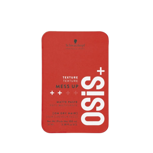 Schwarzkopf Osis+ Mess Up Texture Matte Paste - Hair Styling Product with Strong Hold & Matte Finish