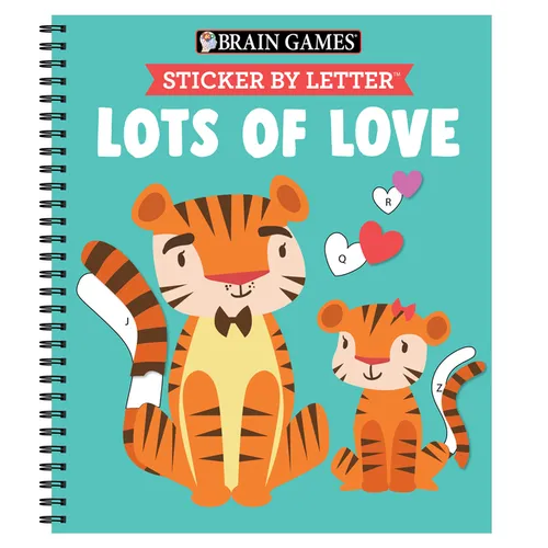 Brain Games - Sticker by Letter: Lots of Love - Spiral