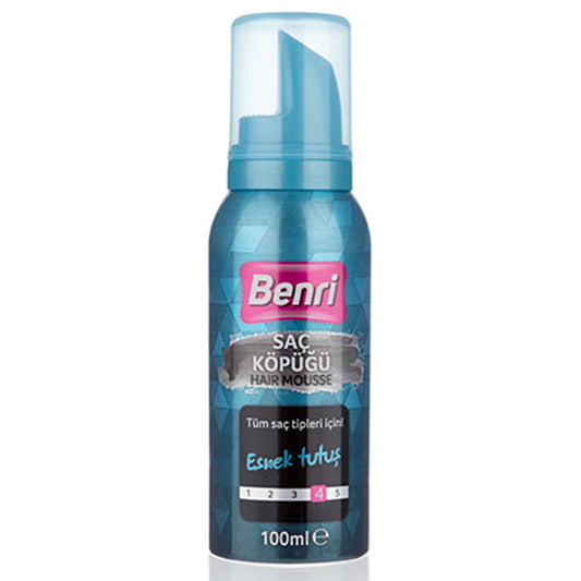 Benri Hair Mousse 100ml - Adds Volume, Moisturizes & Styles Hair