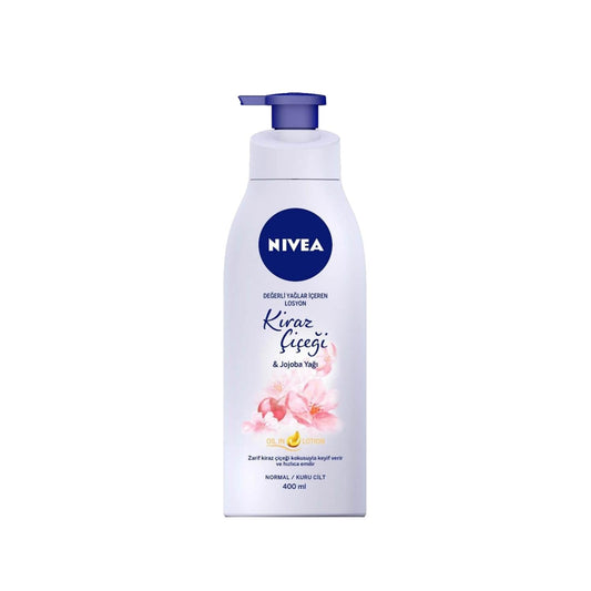 Nivea Cherry Blossom & Jojoba Oil Body Lotion 400ml - Moisturizing, Nourishing, and Hydrating Body Care