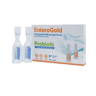 EnteroGold Kids Probiotic Supplement - 10 Flakons | Supports Gut Health in Children | Bacillus Clausii Probiotic for Kids Aged 4+