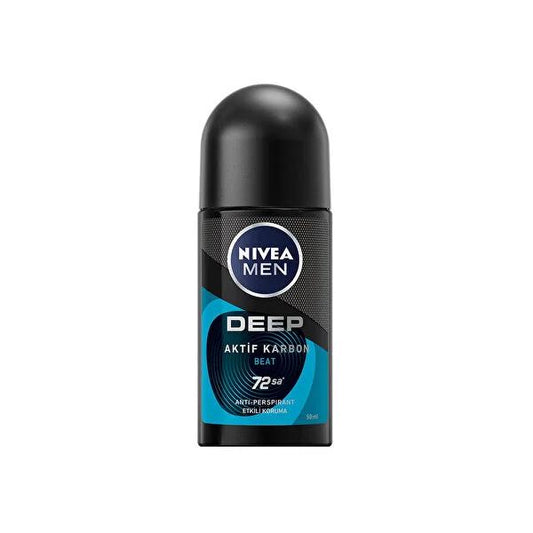 Nivea Men Deep Beat Anti-Perspirant Roll-On Deodorant - 72-Hour Protection, Long-Lasting Freshness for Men