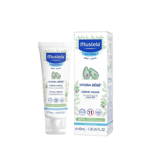 Mustela Hydra Bebe Organic Avocado Baby Face Cream - Gentle, Natural Skincare for Sensitive Infant Skin