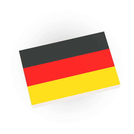 Germany Country Flag - Custom Printed - Made Using a LEGO® Tile