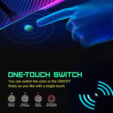 GIM Wireless Charging RGB Gaming Mouse Pad 10W (Refurbished)