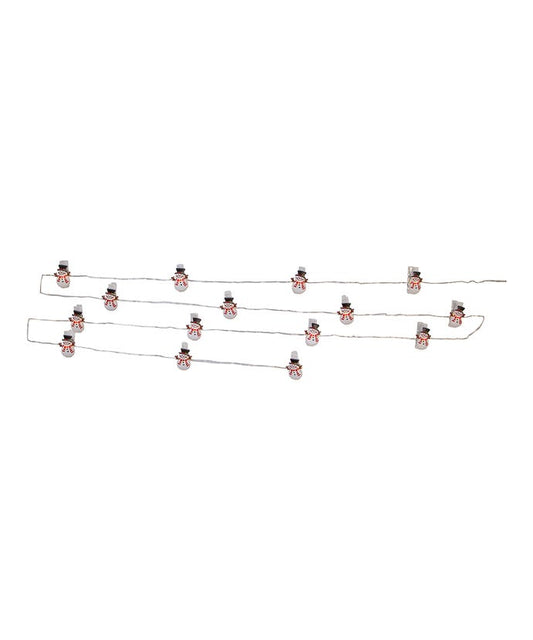 Battery Operated Clip Light set - Snowman