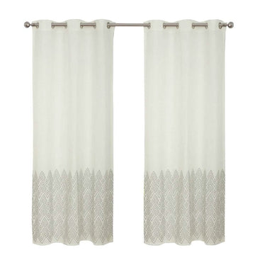 2-Piece Set: Global Mali Embroidered Window Panel Pair