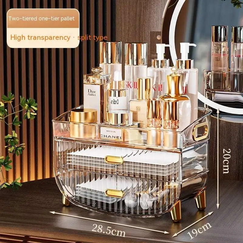 Gold Acrylic Cosmetics Storage Box