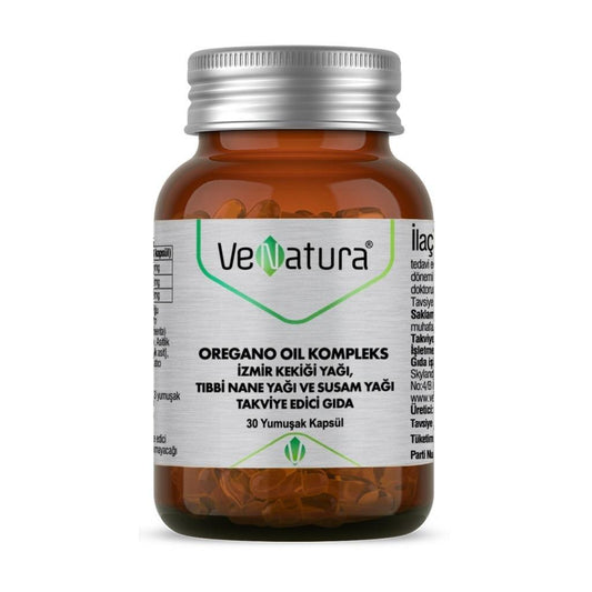 VeNatura Oregano Oil Complex Dietary Supplement - 30 Soft Capsules, Natural Immune Support, Herbal Remedy