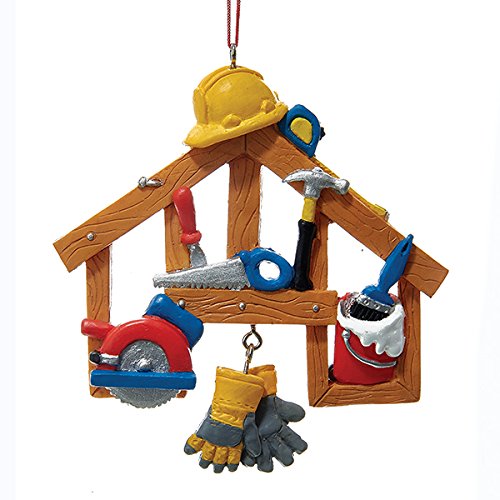 Painted Construction Tools Ornament