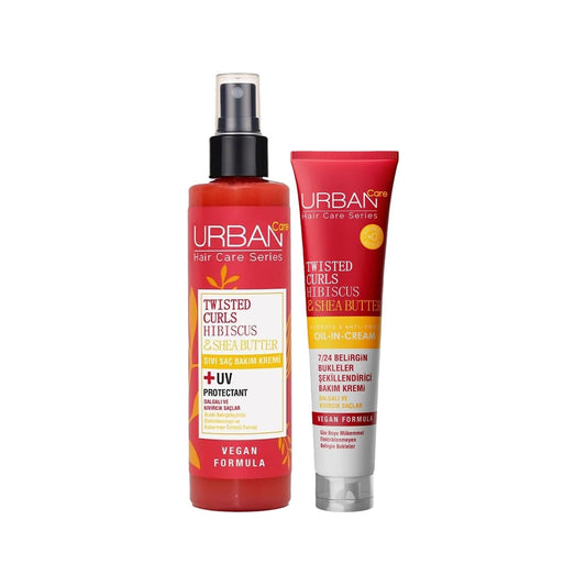 URBAN Care Twisted Curls Hair Care Set - 200ml Leave-In & 175ml Rinse-Out Cream for Moisturizing & Nourishing Curly Hair