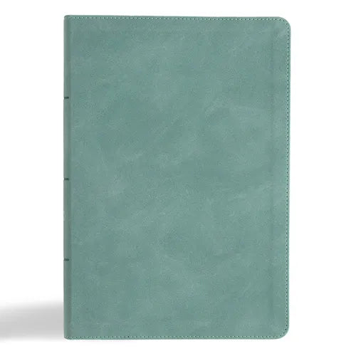 CSB Giant Print Single-Column Bible, Earthen Teal Suedesoft Leathertouch - Imitation Leather