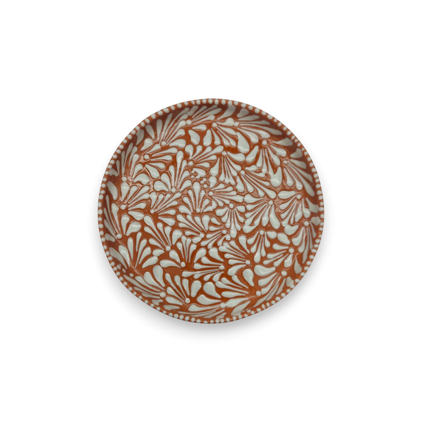 Handmade Talavera Dinnerware Set | Brown & White 4-Piece