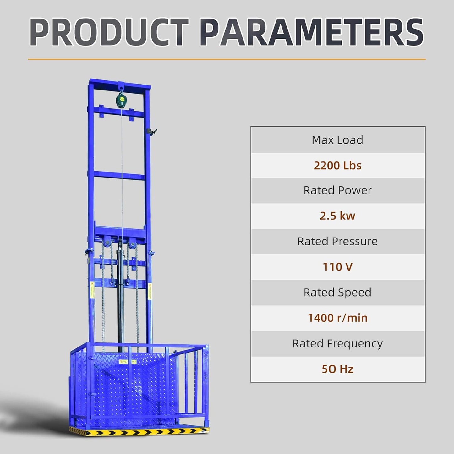 Heavy-Duty 2200 LBS Electric Hydraulic Lift Platform With Anti-Fall (SAK19456)