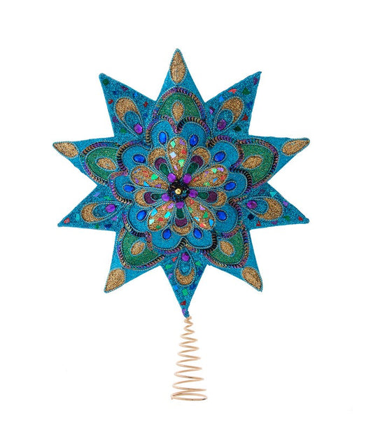 Peacock Design 10 Point Star Treetop