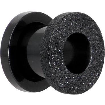Black PVD Sandblasted Screw Fit Tunnel Plug Set 5mm to 16mm
